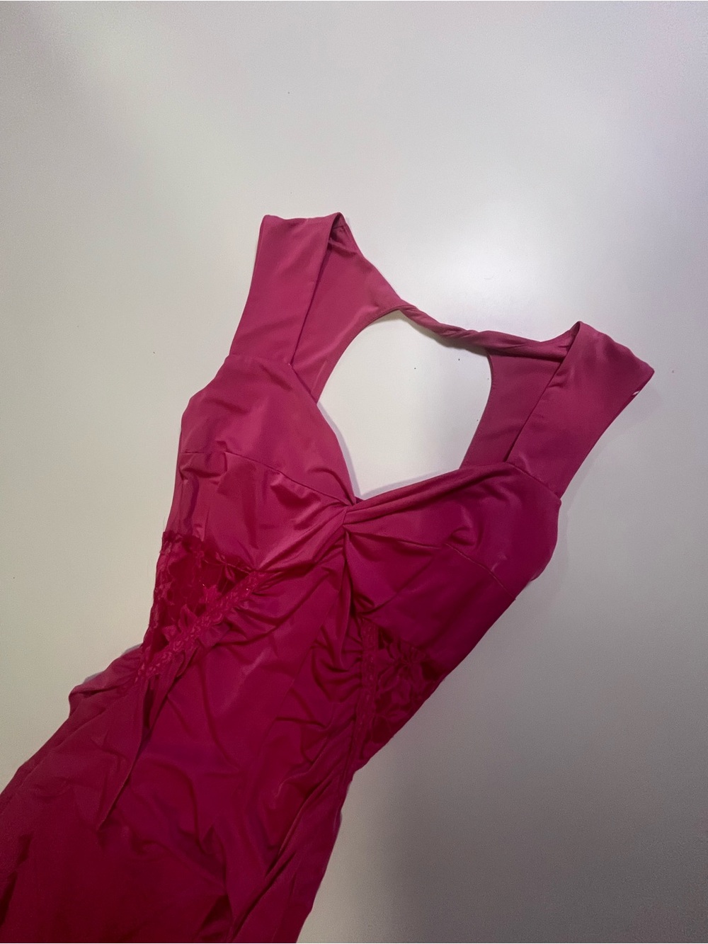 y2k pink lace bodycon mini dress